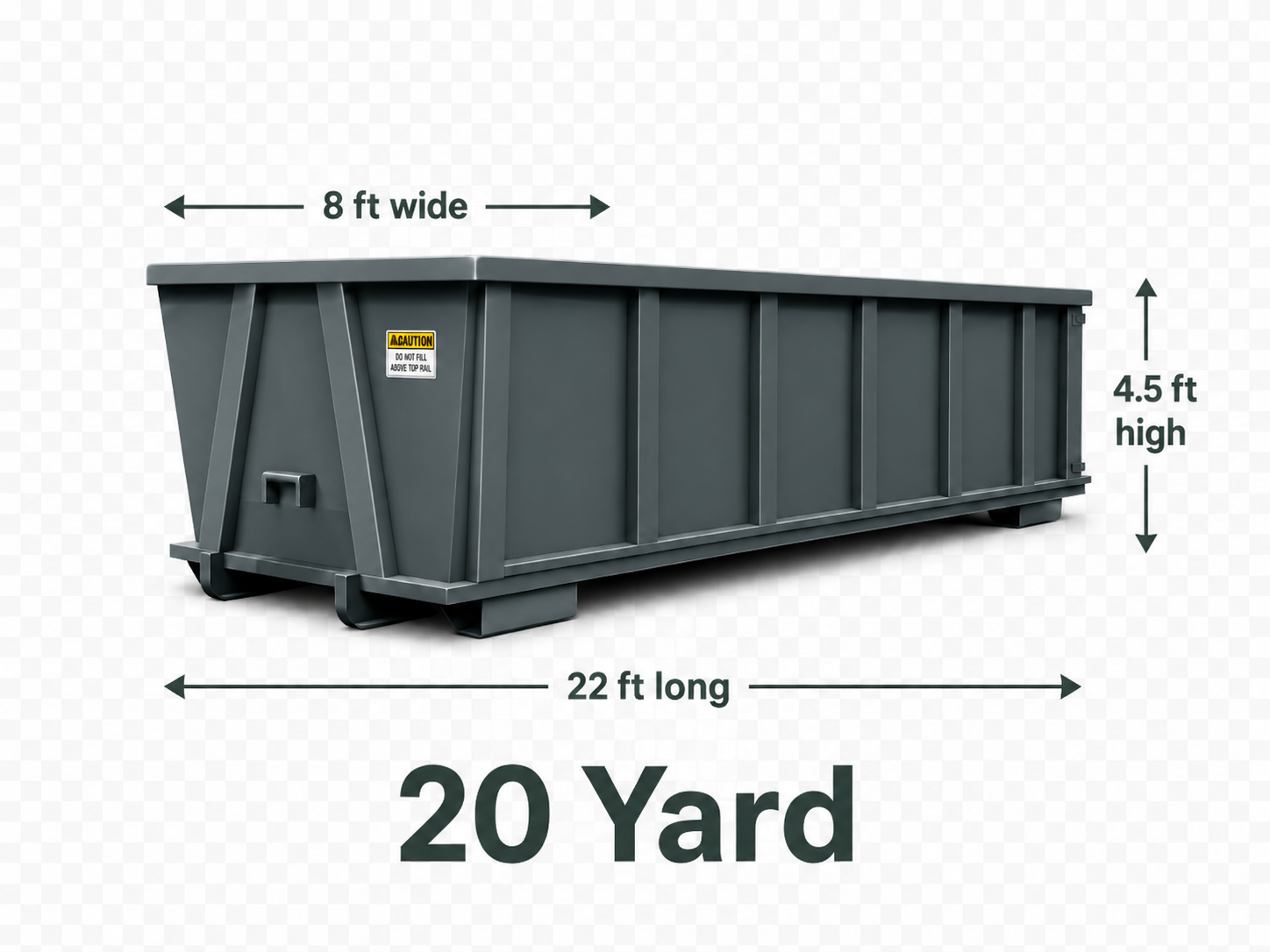 20 Yard dumpster example